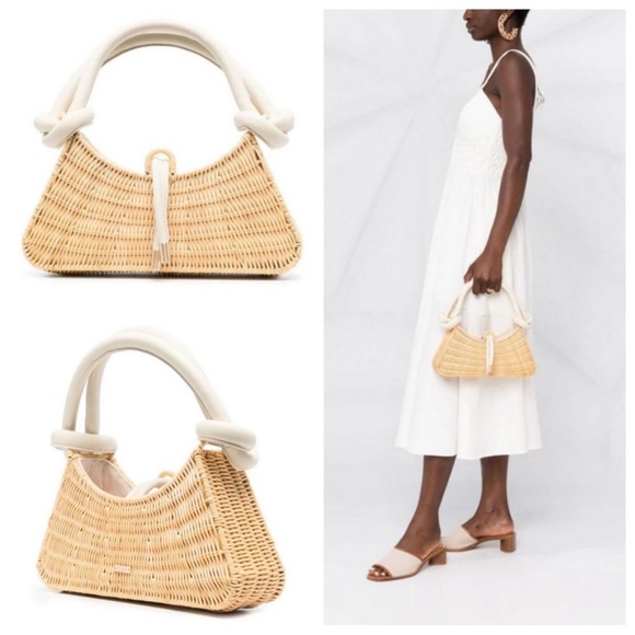 CULT GAIA Rhea Knotted Rattan Shoulder Bag - Picture 5 of 16